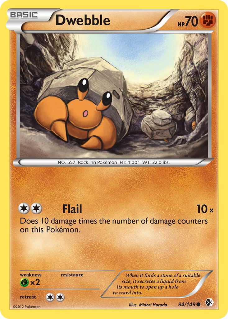 Dwebble (84/149) - Boundaries Crossed Pokémon Card