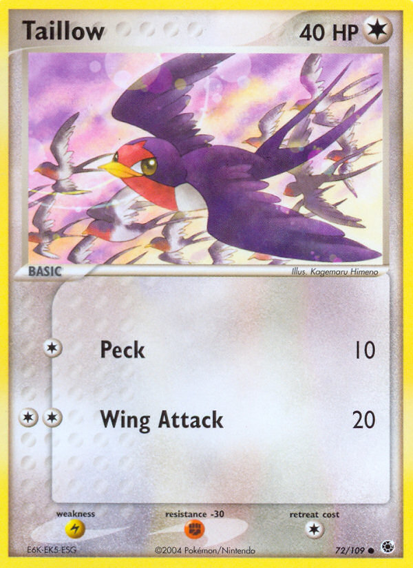 Taillow (72/109) - Ruby & Sapphire Pokémon Card