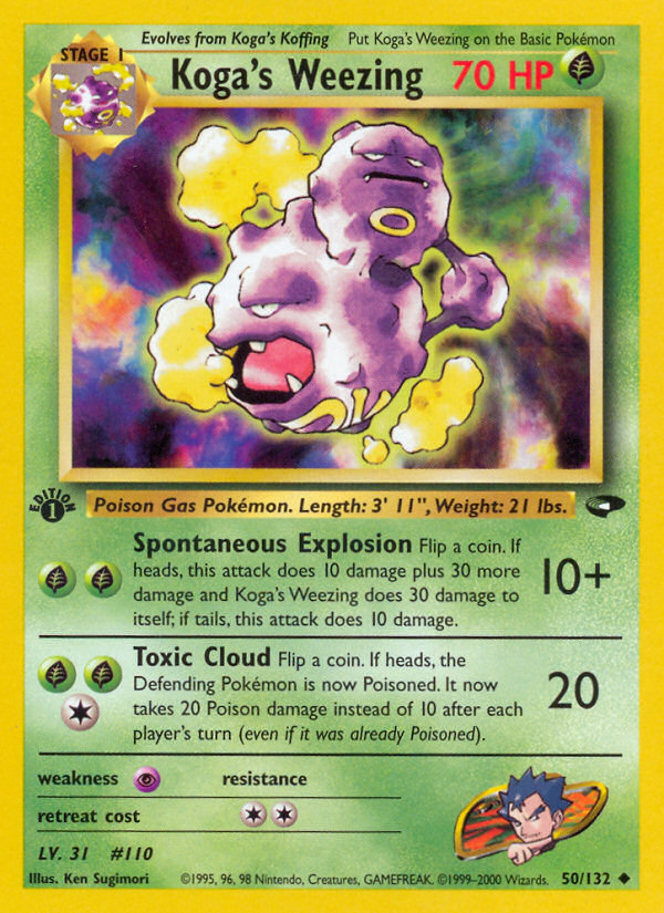 Koga's Weezing (50/132) - Gym Challenge (1st Edition) Pokémon Card