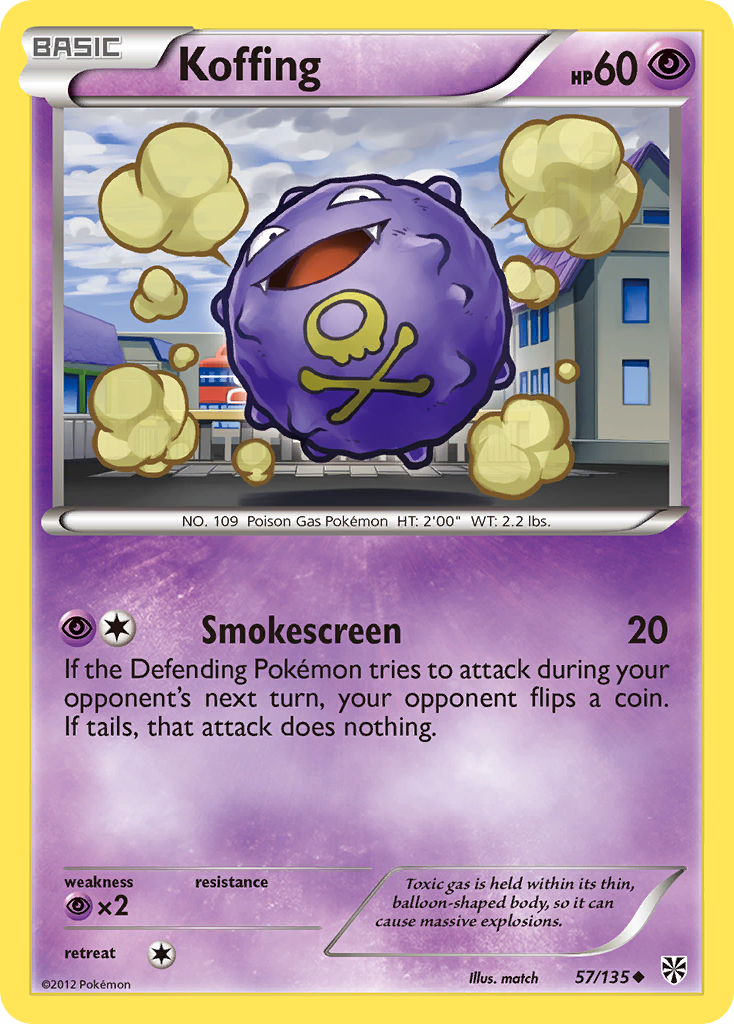 Koffing (57/135) - Plasma Storm Pokémon Card