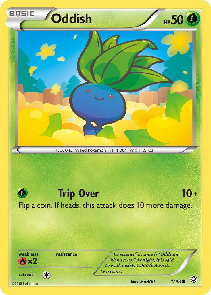 Oddish (1/98) - Ancient Origins Pokémon Card