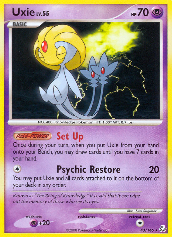 Uxie (43/146) - Legends Awakened Pokémon Card