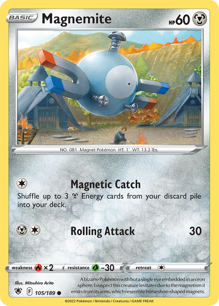 Magnemite (105/189) - Astral Radiance Pokémon Card