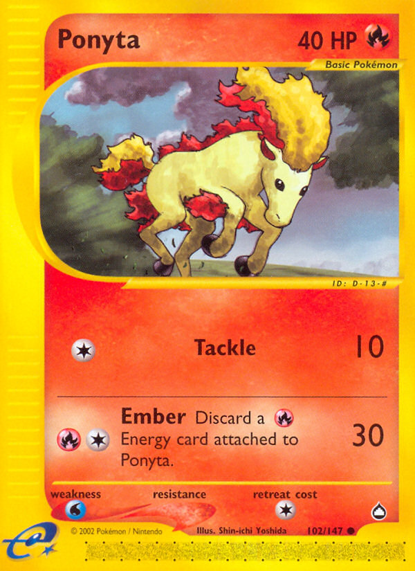 Ponyta (102/147) - Aquapolis Pokémon Card