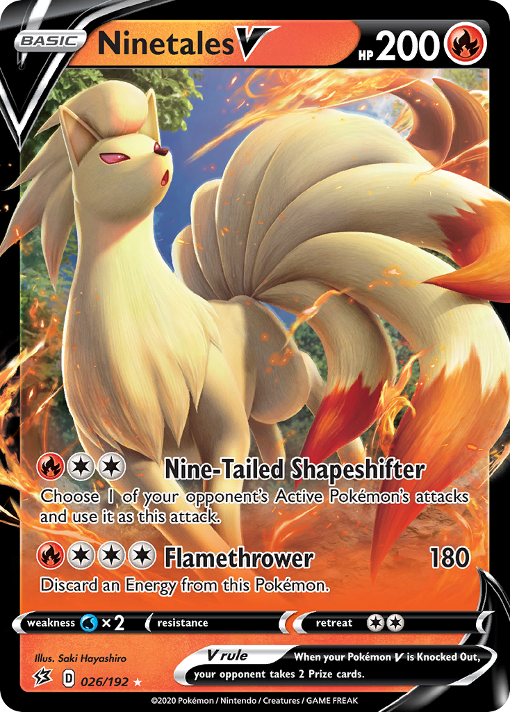 Ninetales V (26/192) - Rebel Clash Pokémon Card