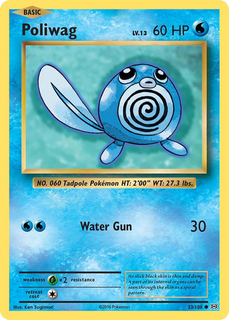 Poliwag (23/108) - Evolutions Pokémon Card