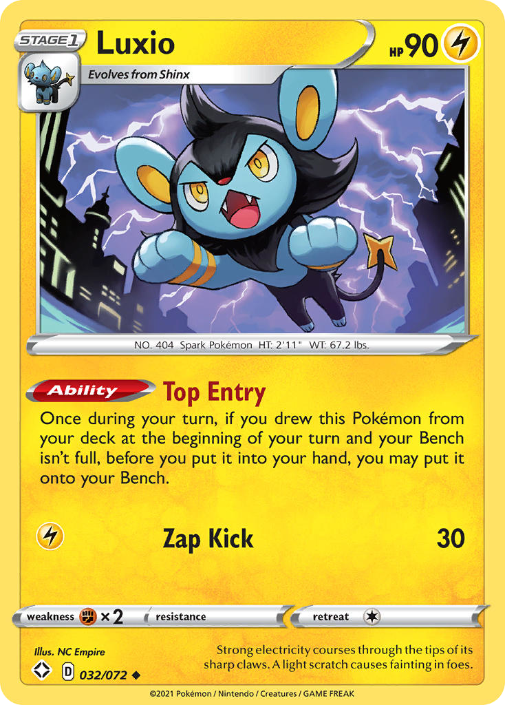 Luxio (32/72) - Shining Fates Pokémon Card