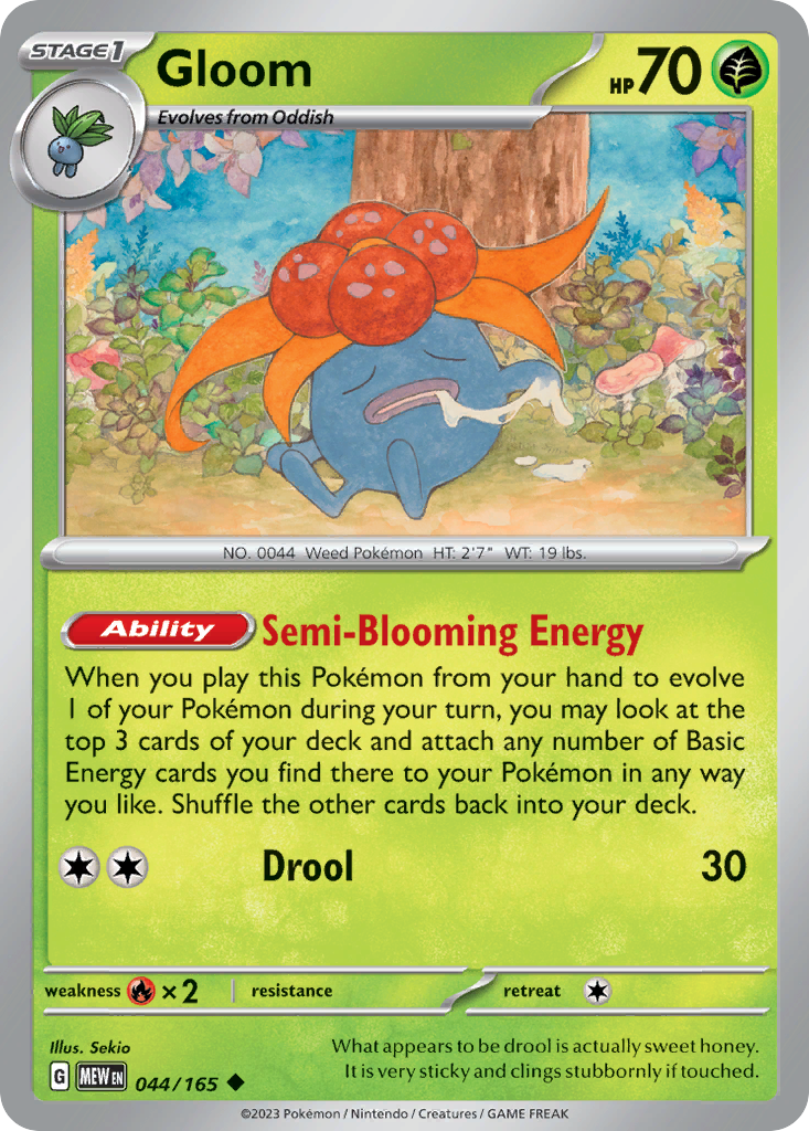 Gloom (44/165) - 151 Pokémon Card