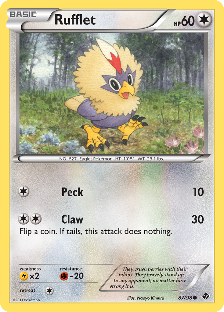 Rufflet (87/98) - Emerging Powers Pokémon Card