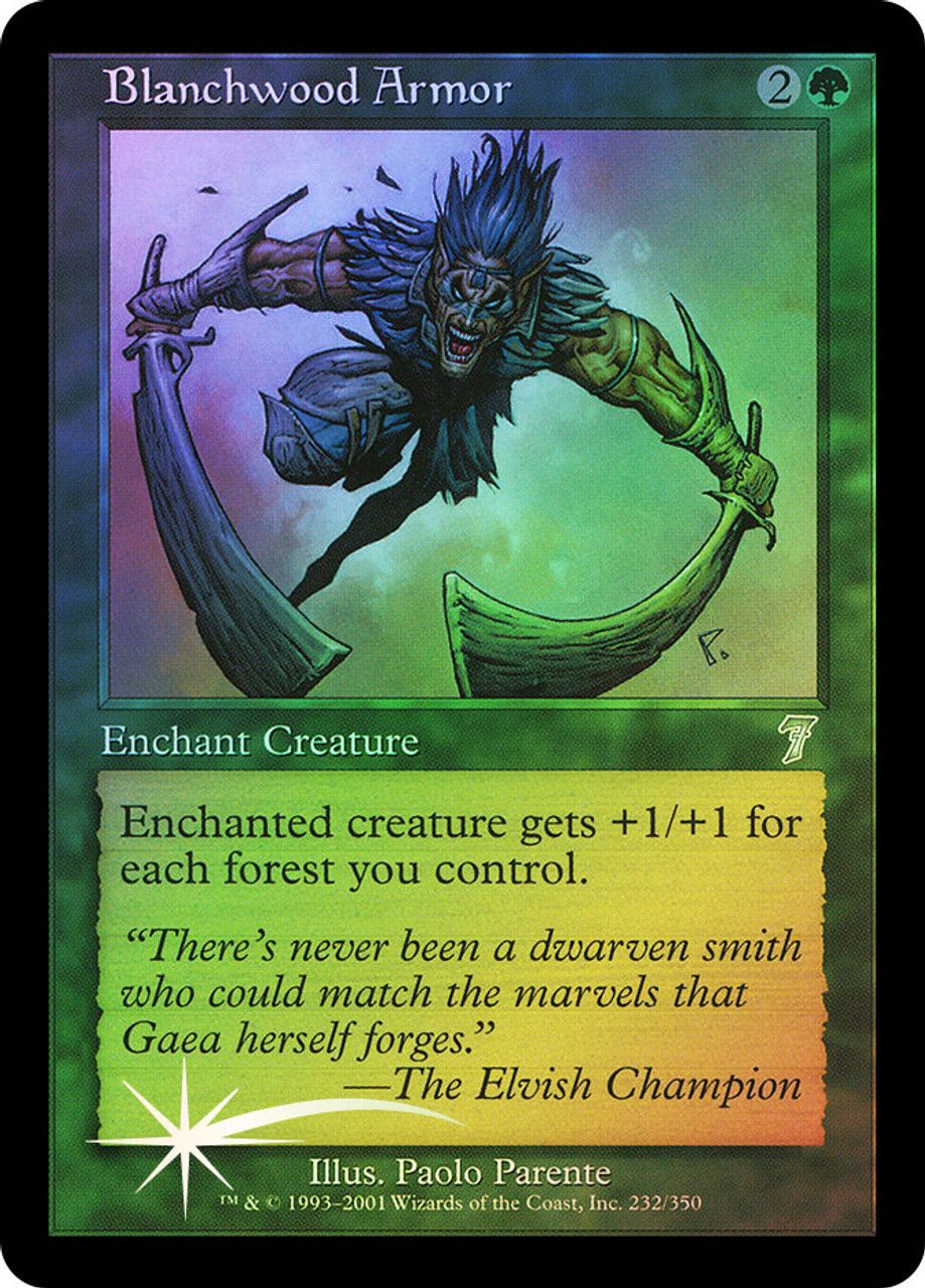 Blanchwood Armor (7th Edition - Foil) Trading Card