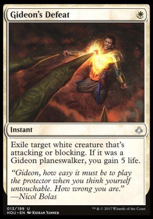 Gideon's Defeat (Hour of Devastation) Trading Card