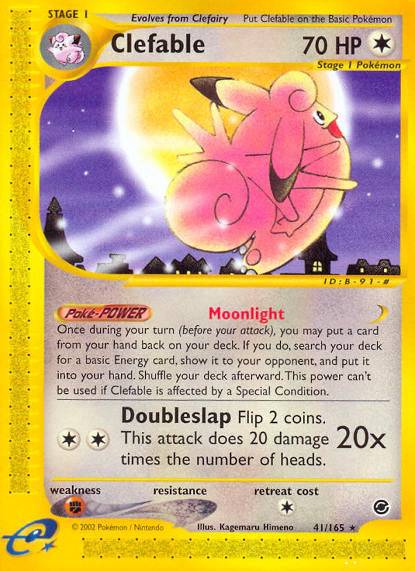 Clefable (41/165) - Expedition Base Set Pokémon Card