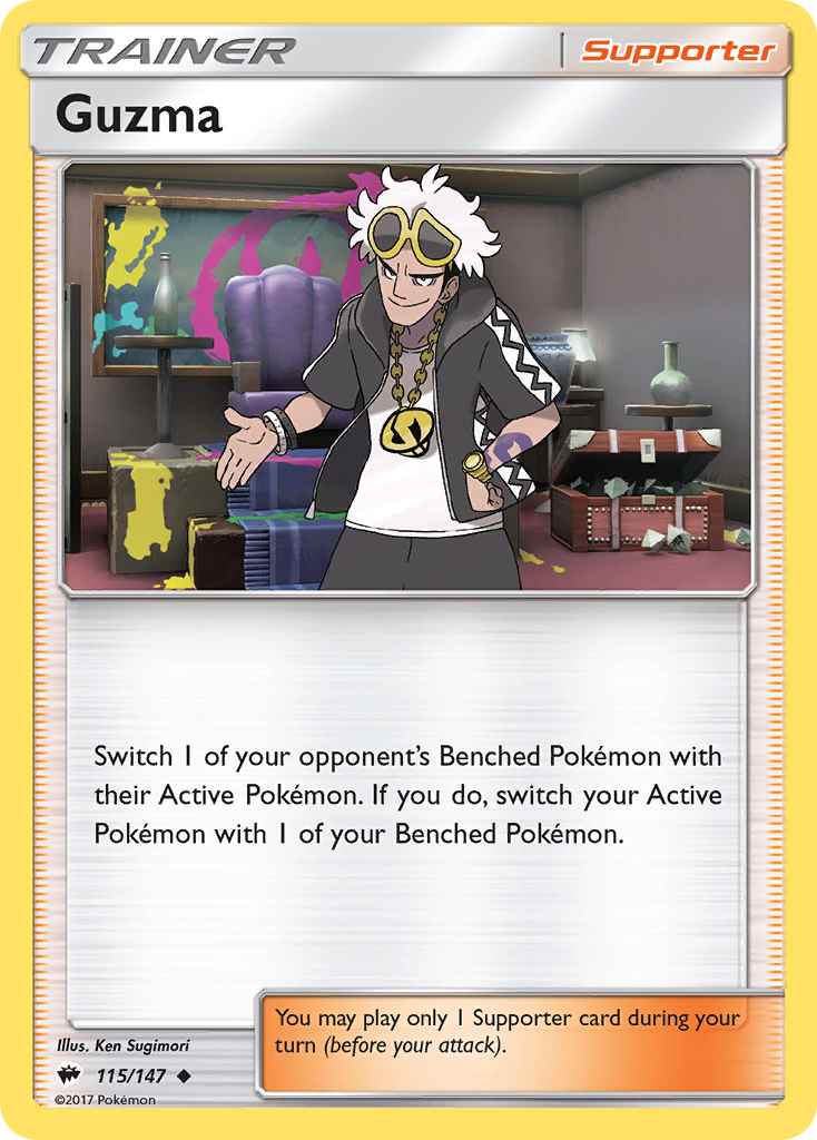 Guzma (Trainer: Supporter) (115/147) - Burning Shadows Pokémon Card