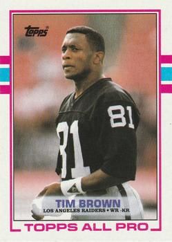 Tim Brown 1989 Topps #265 Sports Card
