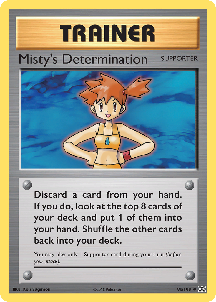 Misty's Determination (Trainer: Supporter) (80/108) - Evolutions Pokémon Card