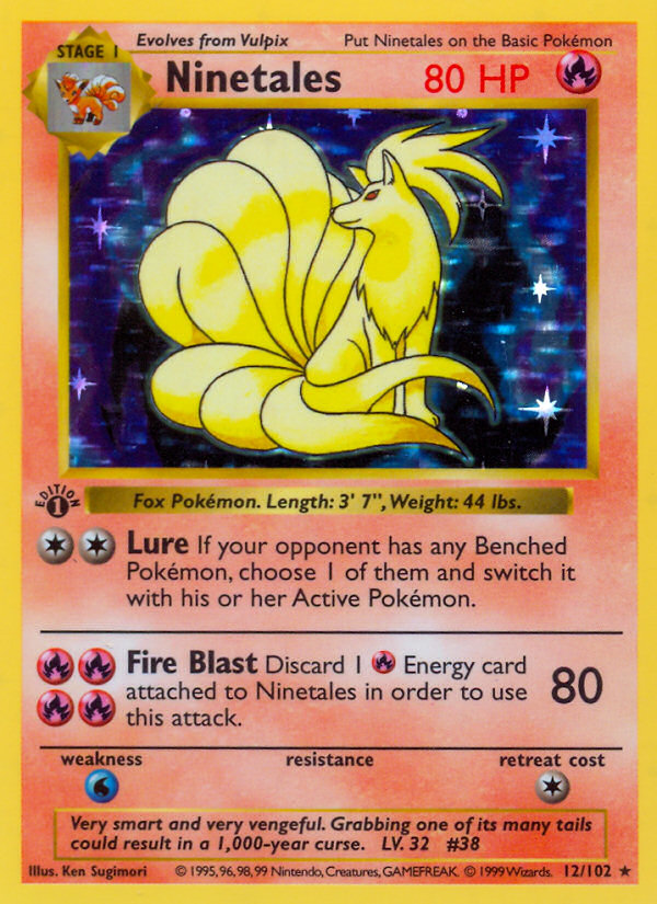 Ninetales (12/102) - Base (1st Edition) Pokémon Card