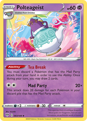 Polteageist (83/189) - Darkness Ablaze (Reverse Holo)