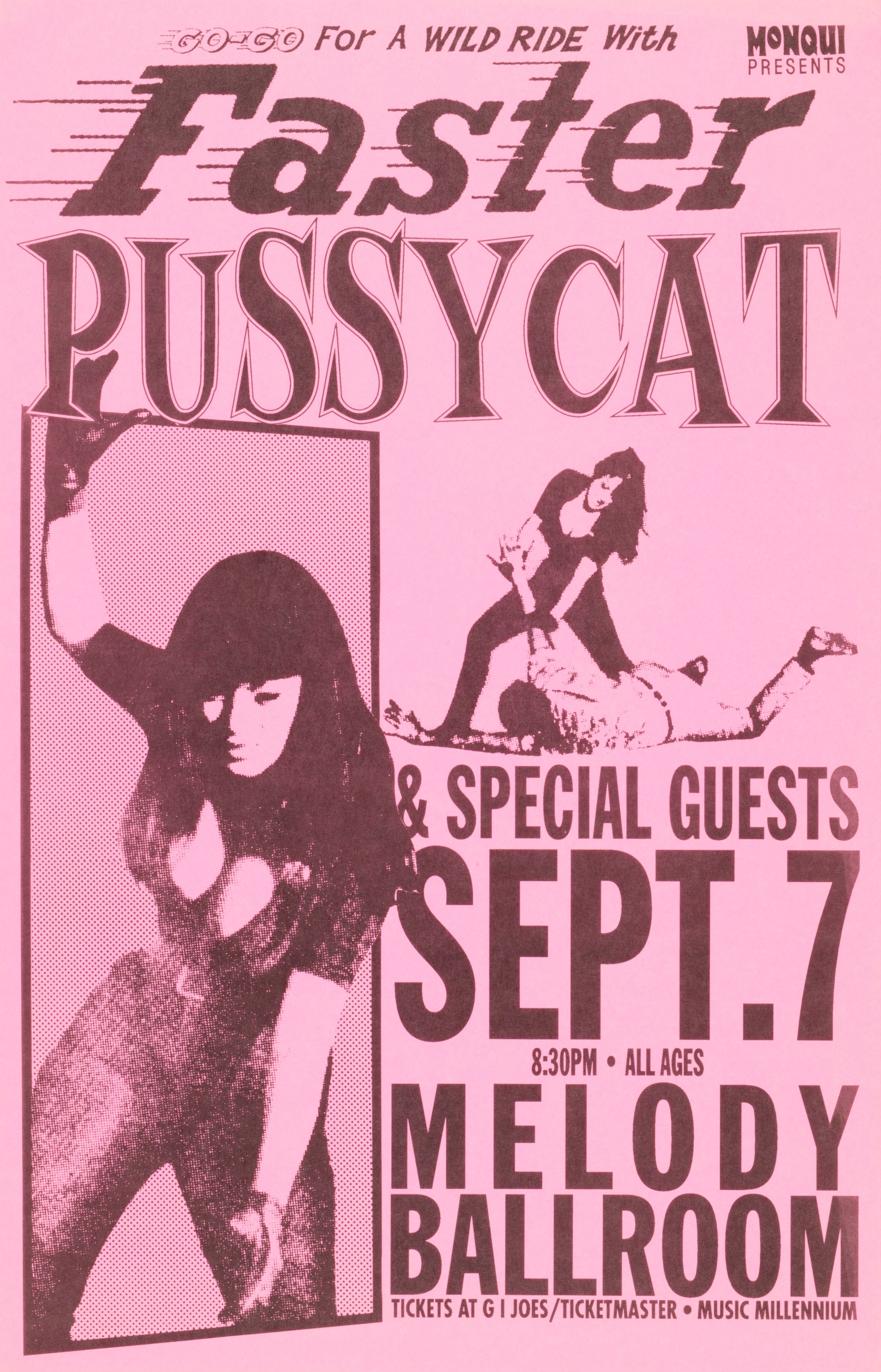MXP-111.4 Faster Pussycat 1992 Melody Ballroom Concert Poster