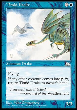 Timid Drake (Weatherlight) Trading Card