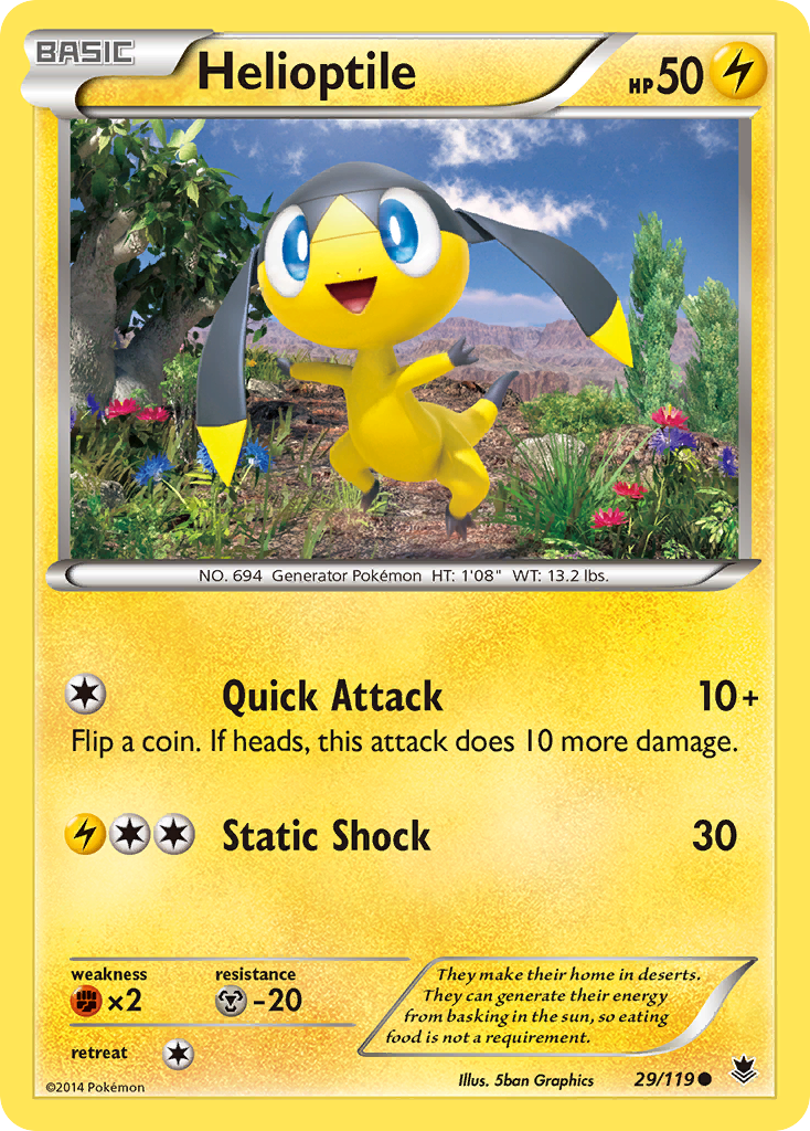 Helioptile (29/119) - Phantom Forces Pokémon Card