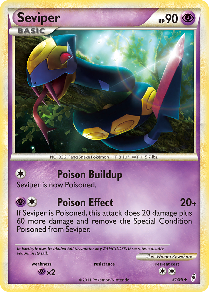 Seviper (51/95) - Call of Legends Pokémon Card