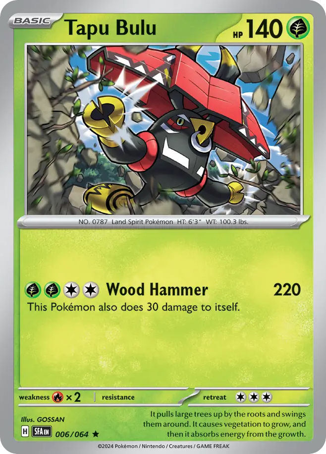 Tapu Bulu (6/64) - Shrouded Fable Pokémon Card