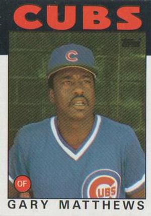 Gary Matthews 1986 Topps #485