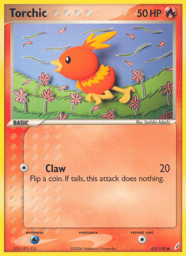 Torchic (65/100) - Crystal Guardians Pokémon Card