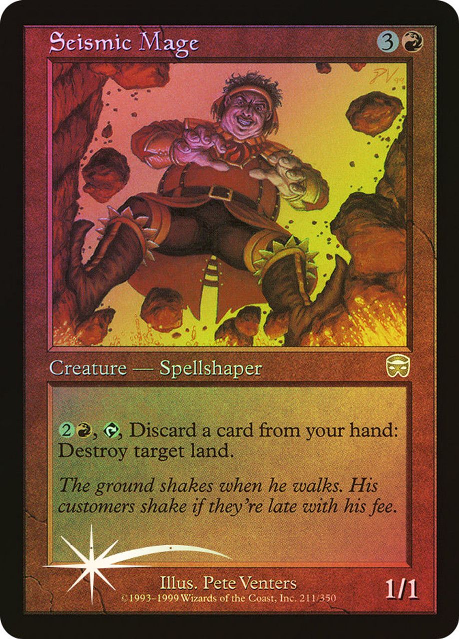 Seismic Mage (Mercadian Masques - Foil) Trading Card