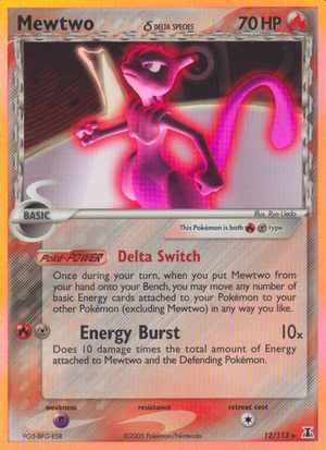 Mewtwo δ (12/113) - Delta Species (Reverse Holo)