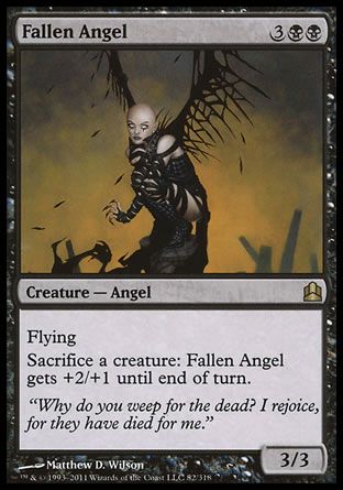 Fallen Angel (MTG Commander) Trading Card