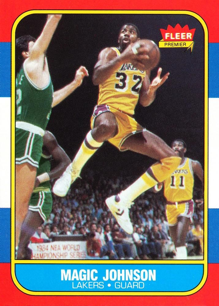 Magic Johnson 1986 Fleer #53 Sports Card