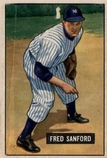 Fred Sanford 1951 Bowman #145 Sports Card