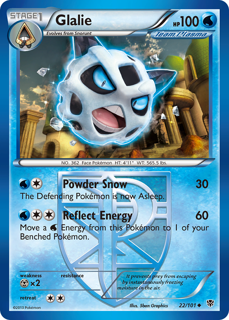 Glalie (22/101) - Plasma Blast Pokémon Card