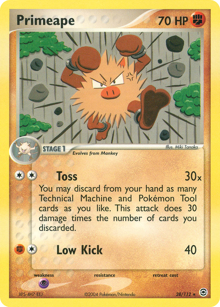 Primeape (28/112) - FireRed & LeafGreen Pokémon Card