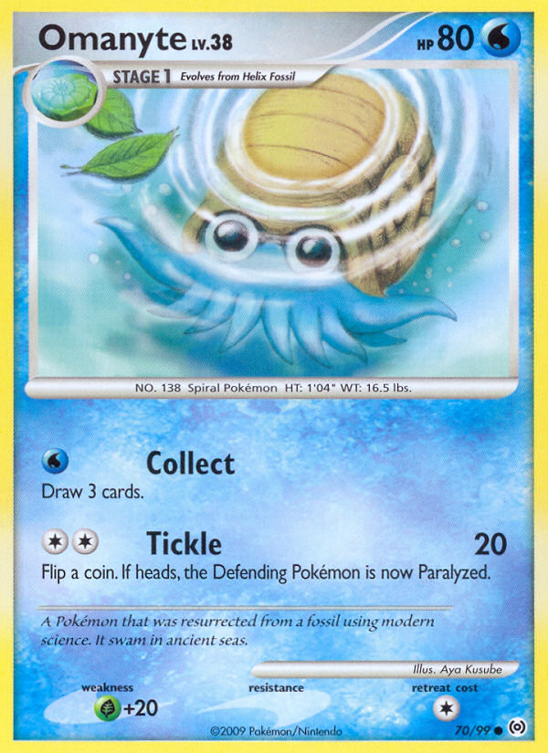 Omanyte (70/99) - Arceus Pokémon Card