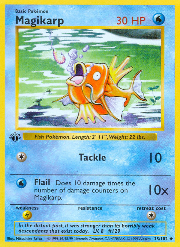 Magikarp (35/102) - Base (1st Edition) Pokémon Card