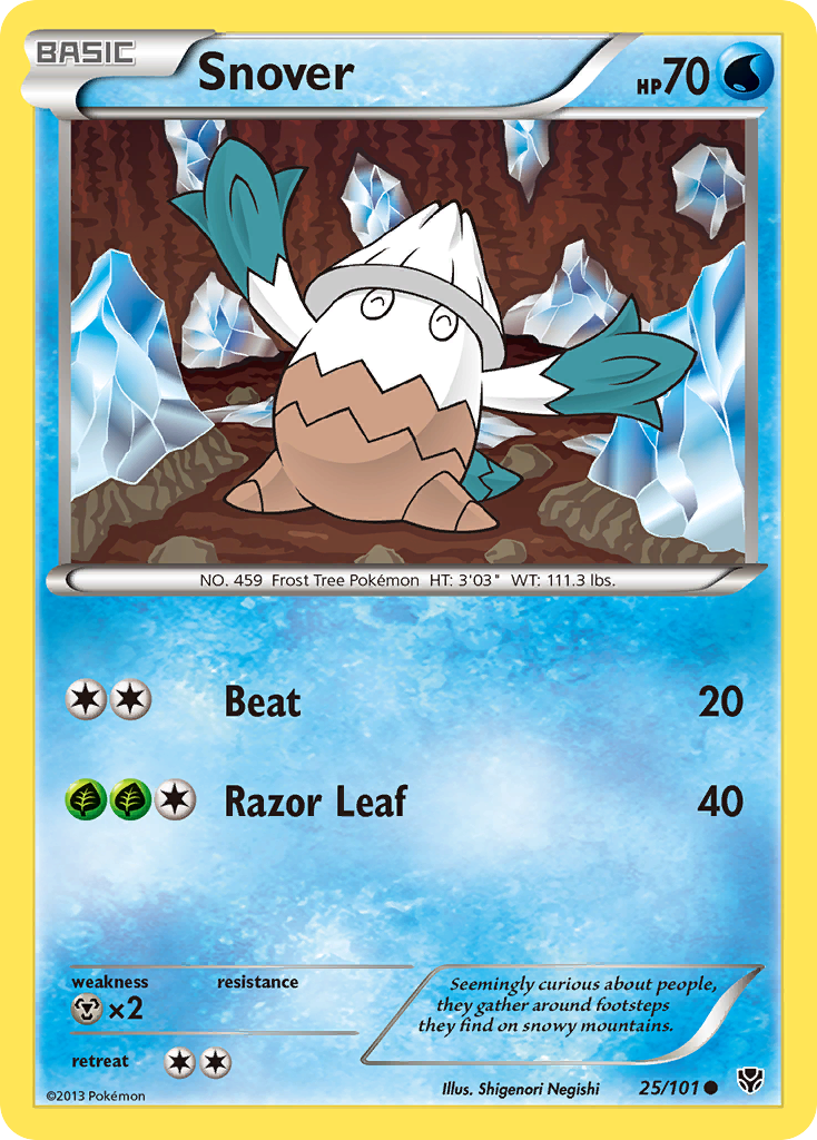 Snover (25/101) - Plasma Blast Pokémon Card