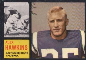 Alex Hawkins 1962 Topps #3 Sports Card