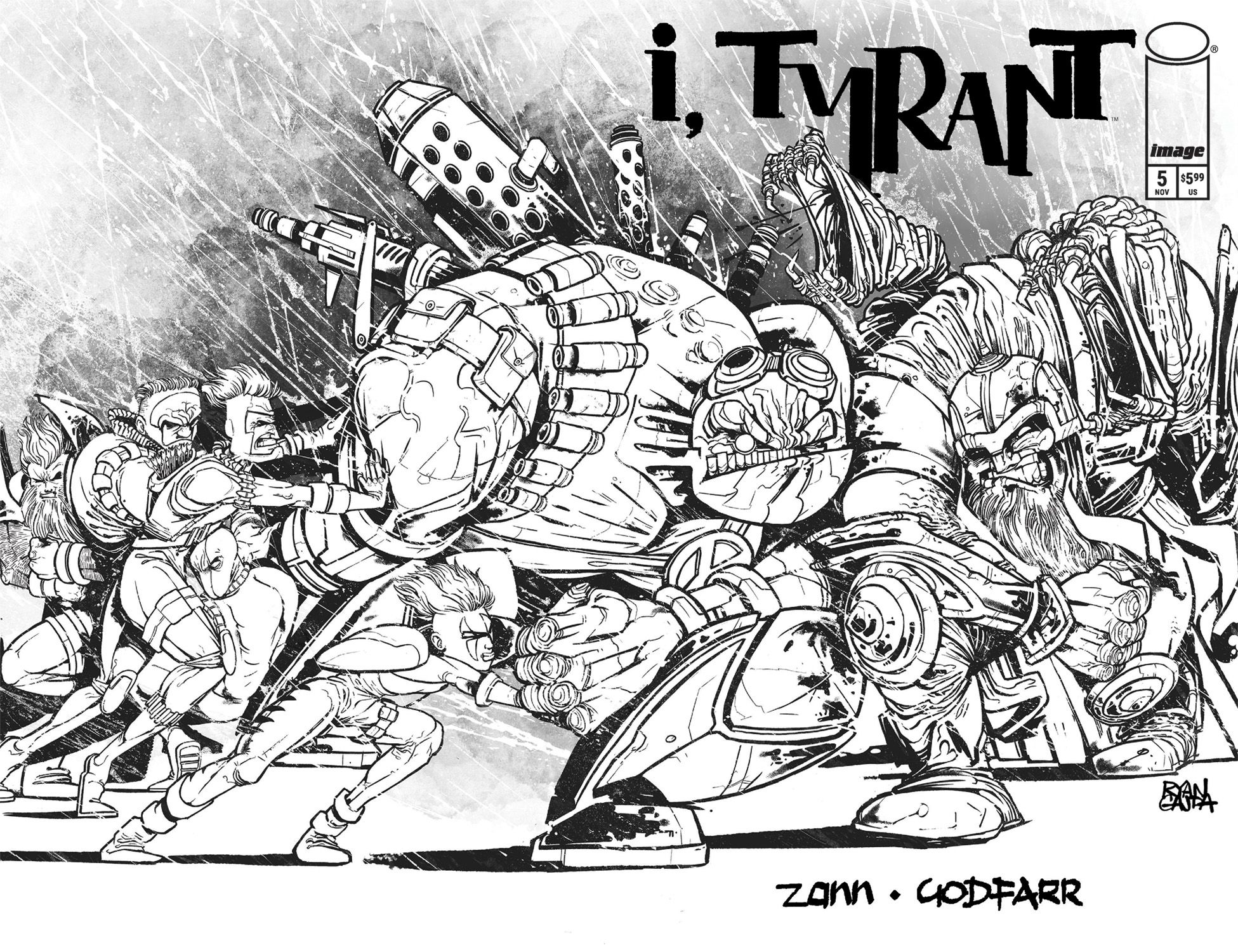 I Tyrant #5 (Cvr G Ryan Gajda Youngblood Team Up B&W Virgin Variant) Comic
