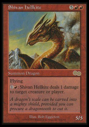 Shivan Hellkite (Urza's Saga) Trading Card