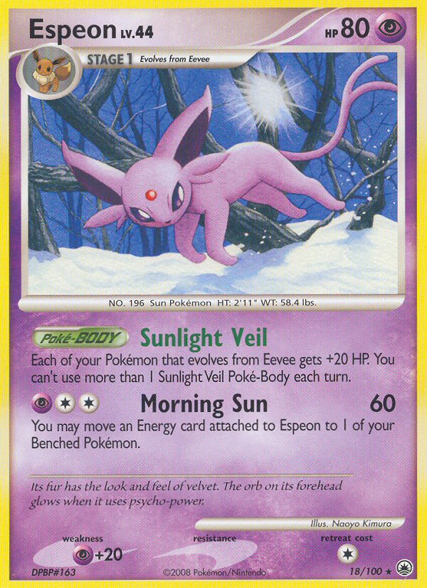 Espeon (18/100) - Majestic Dawn Pokémon Card