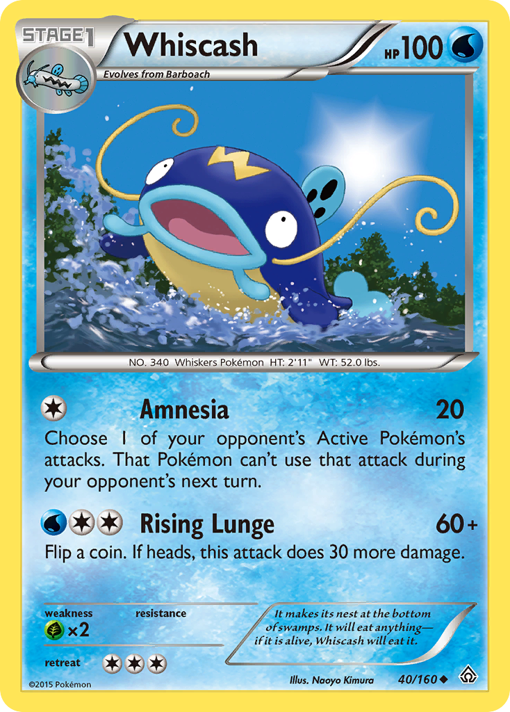 Whiscash (40/160) - Primal Clash Pokémon Card