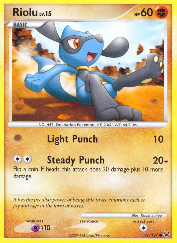 Riolu (91/127) - Platinum Pokémon Card