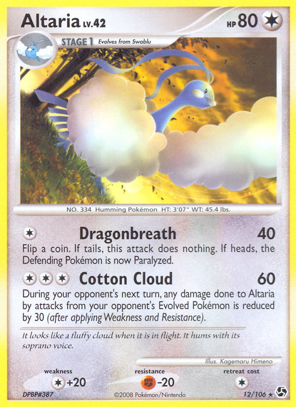 Altaria (12/106) - Great Encounters Pokémon Card