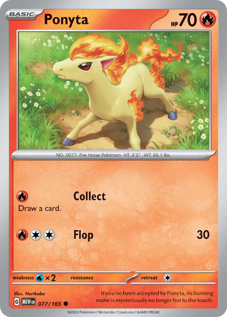 Ponyta (77/165) - 151 Pokémon Card