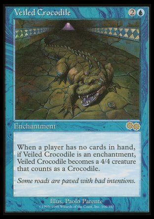 Veiled Crocodile (Urza's Saga) Trading Card