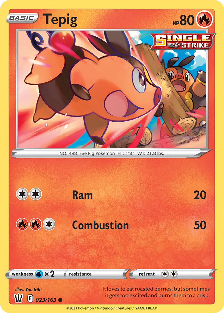 Tepig (23/163) - Battle Styles Pokémon Card