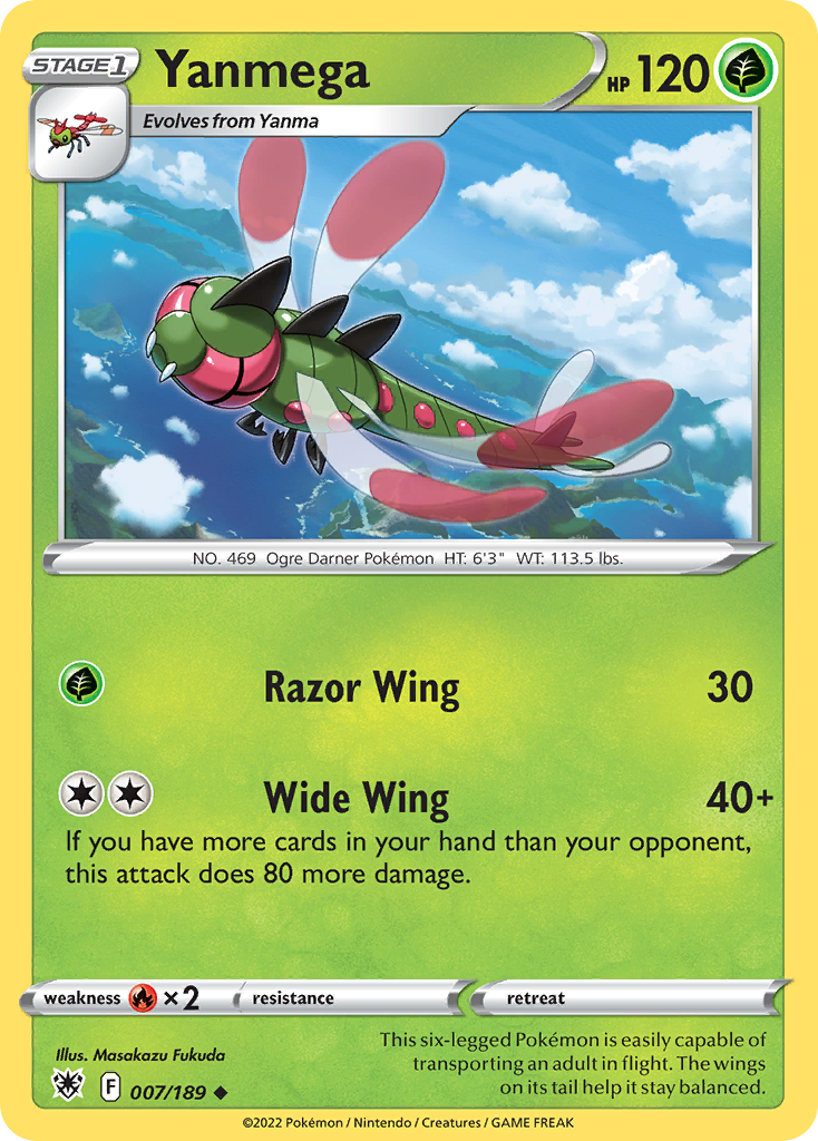 Yanmega (7/189) - Astral Radiance Pokémon Card