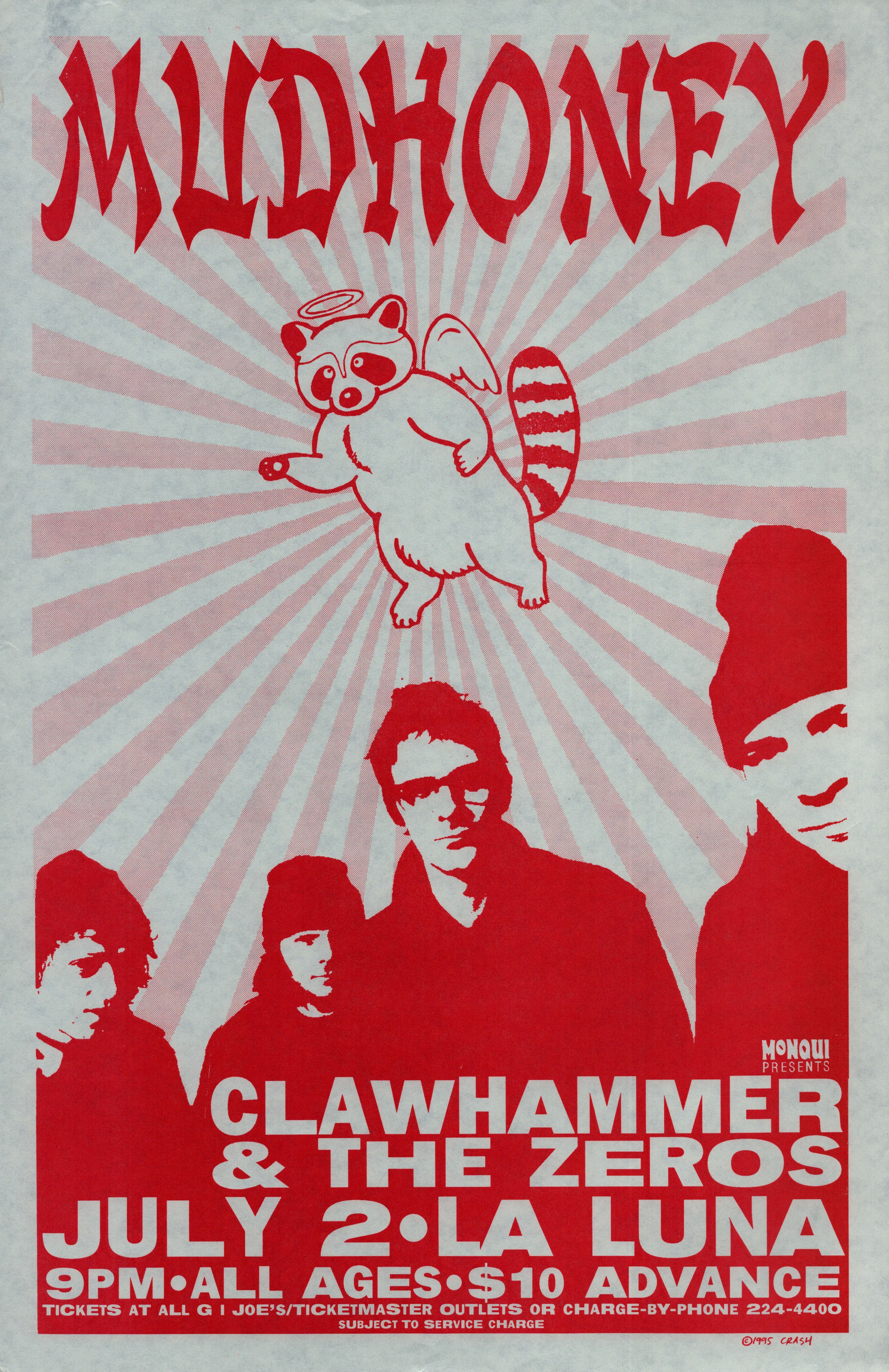 Mudhoney & Clawhammer 1000 La Luna Jul 2 Concert Poster